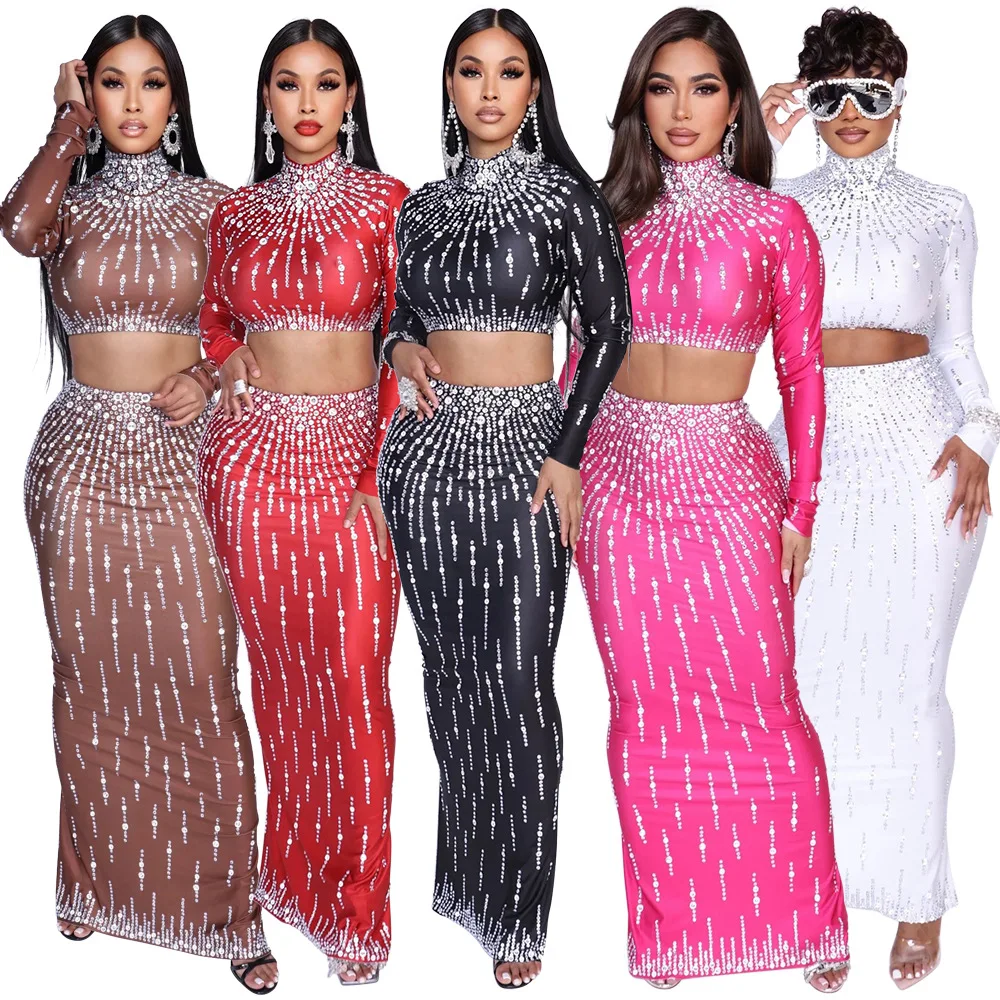 Summer Alt Clothing - Set Wanita Atasan Crop Gambar Cetak