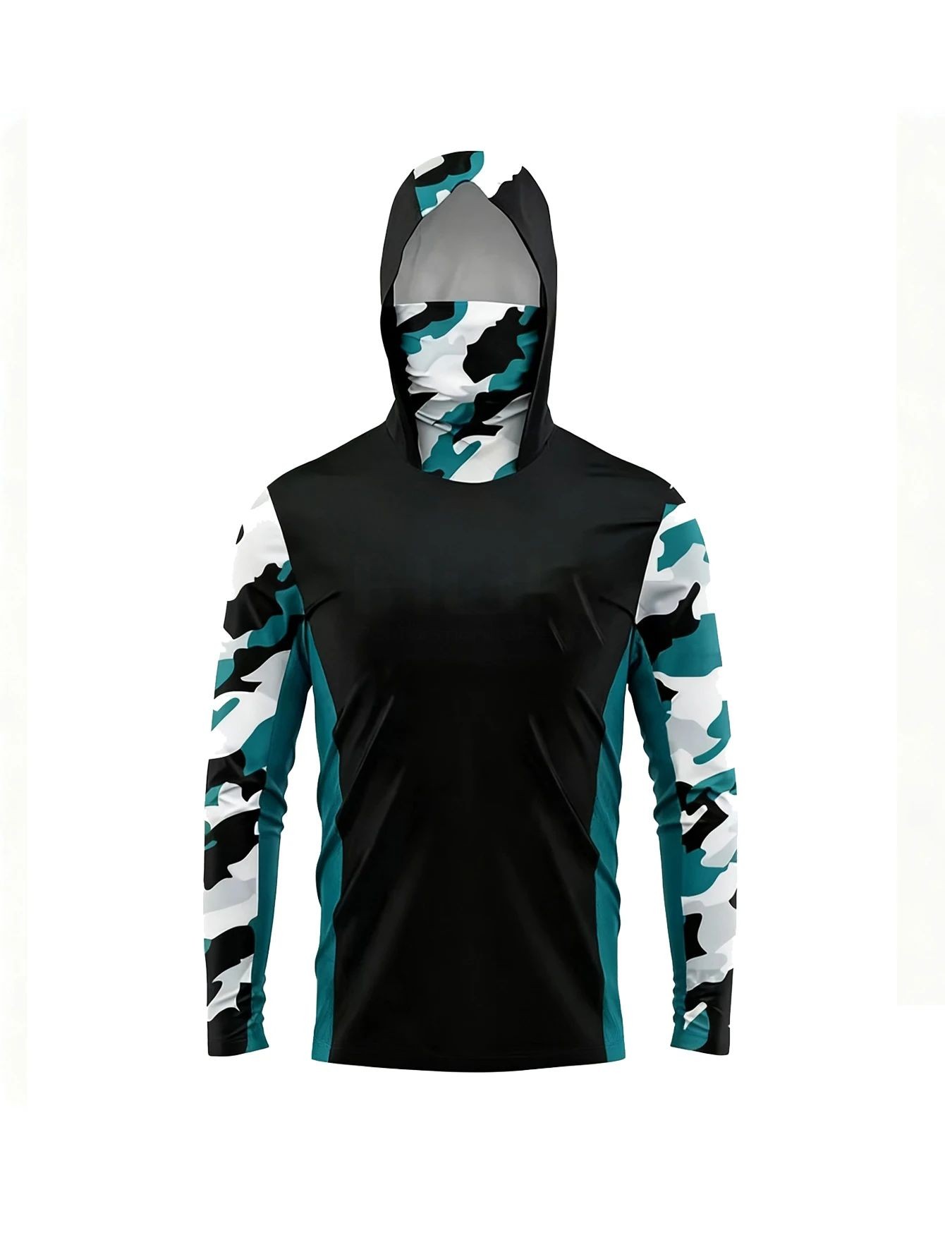 Summer Clothing Guys - Kemeja Pancing Pria Outdoor Berkerudung, Pelindung