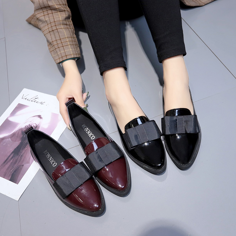 Summer Clothing Sale Women - Sepatu Flat Berujung Runcing dari Kulit