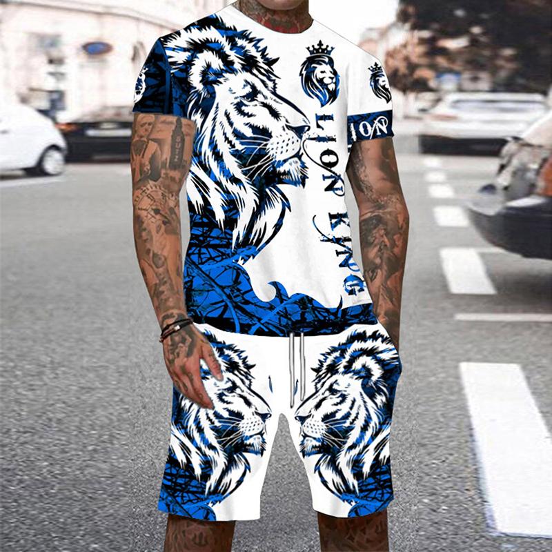 Summer Clothing For A Beach - Setelan Olahraga Harimau Hewan Gambar Cetak
