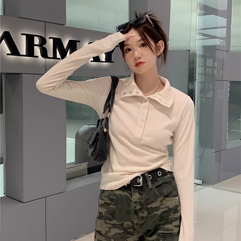 Summer Clothing Yarn - Kaus Lengan Panjang Ramping Fashion Wanita