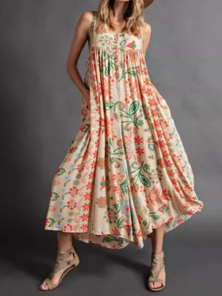 Summer Clothing Holiday - Fashion cetak Jumpsuit untuk wanita kasual