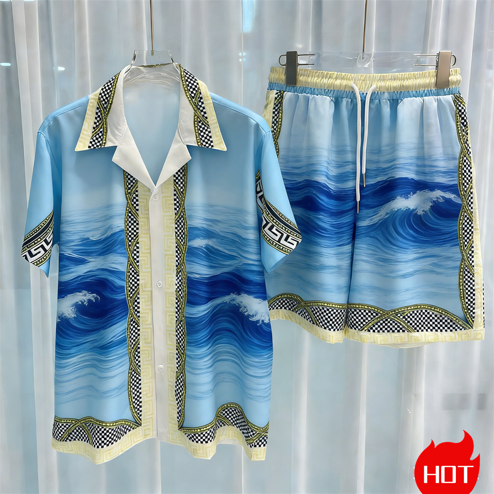 Summer Vacation Clothing Men - Set Kemeja Pria Musim Panas Pola