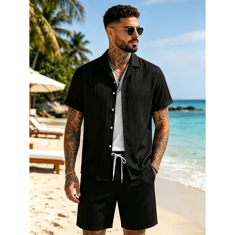 Summer Vacation Clothing Men - Setelan Kasual Musim Panas Pria, Kemeja