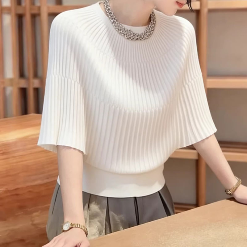 Summer Clothing Yarn - Pakaian Wanita Sweter Rajutan Kerah O