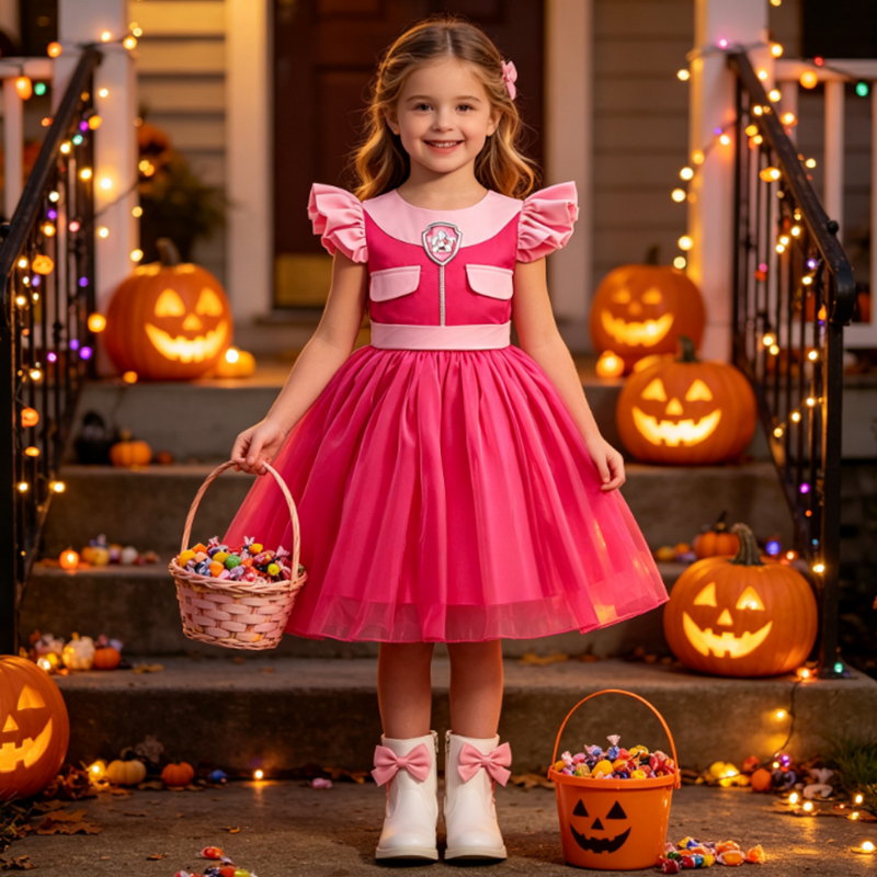 Summer Clothing For Kids Girls - Kostum Anjing Paw untuk Anak-anak, Gaun