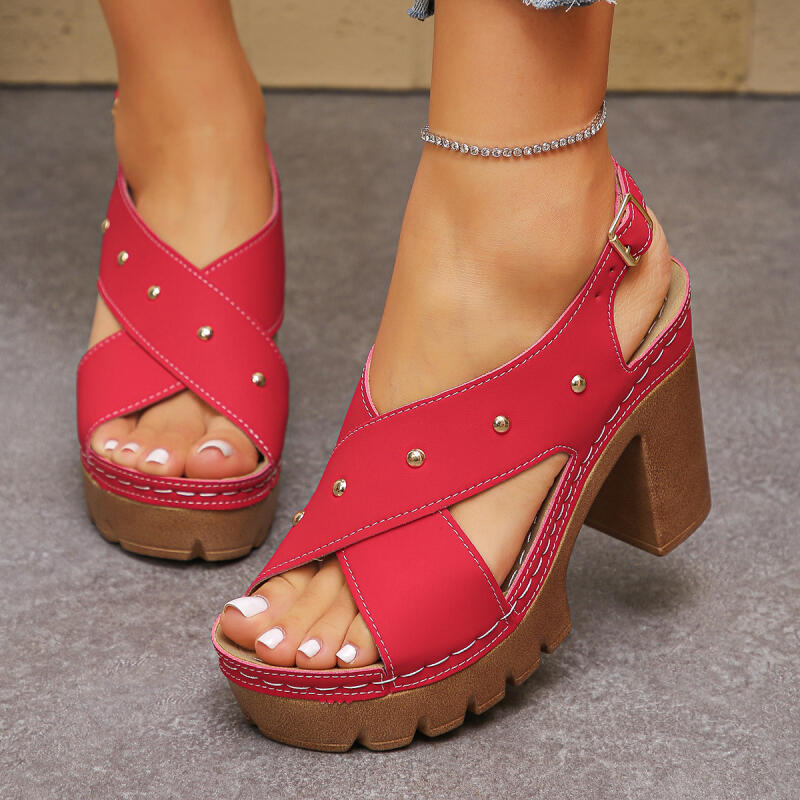 Summer Clothing Sale Women - Sandal Gladiator Tali Silang Hak Super