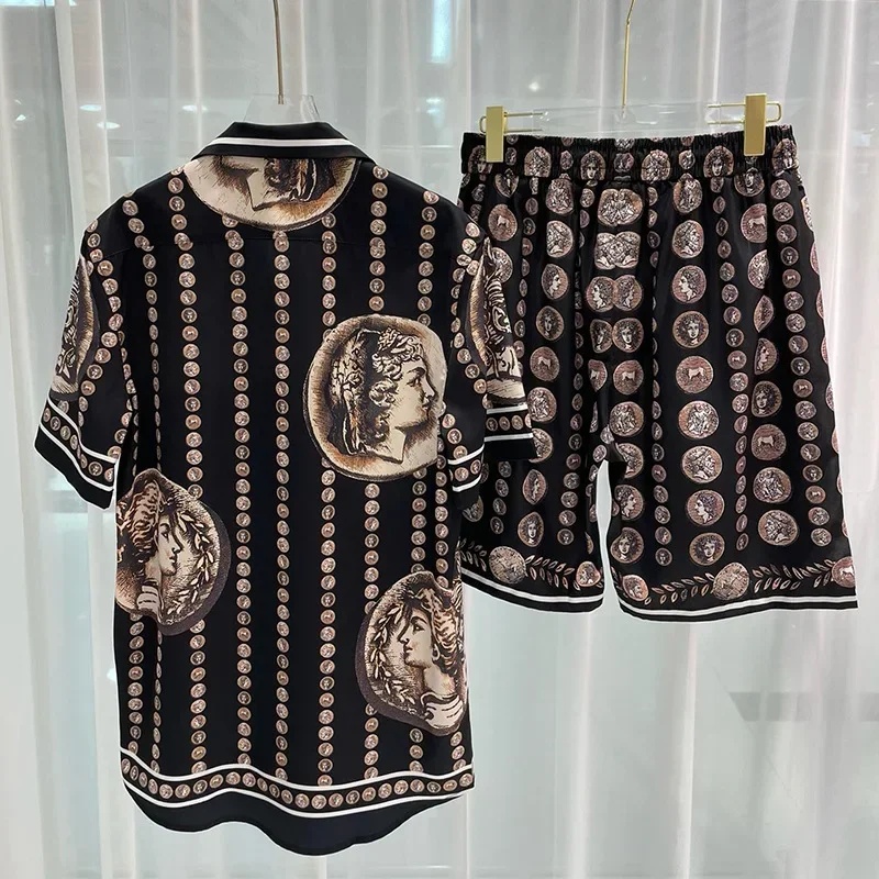 Summer Clothing Guys - Setelan Kemeja Pria Royal Luxury Motif