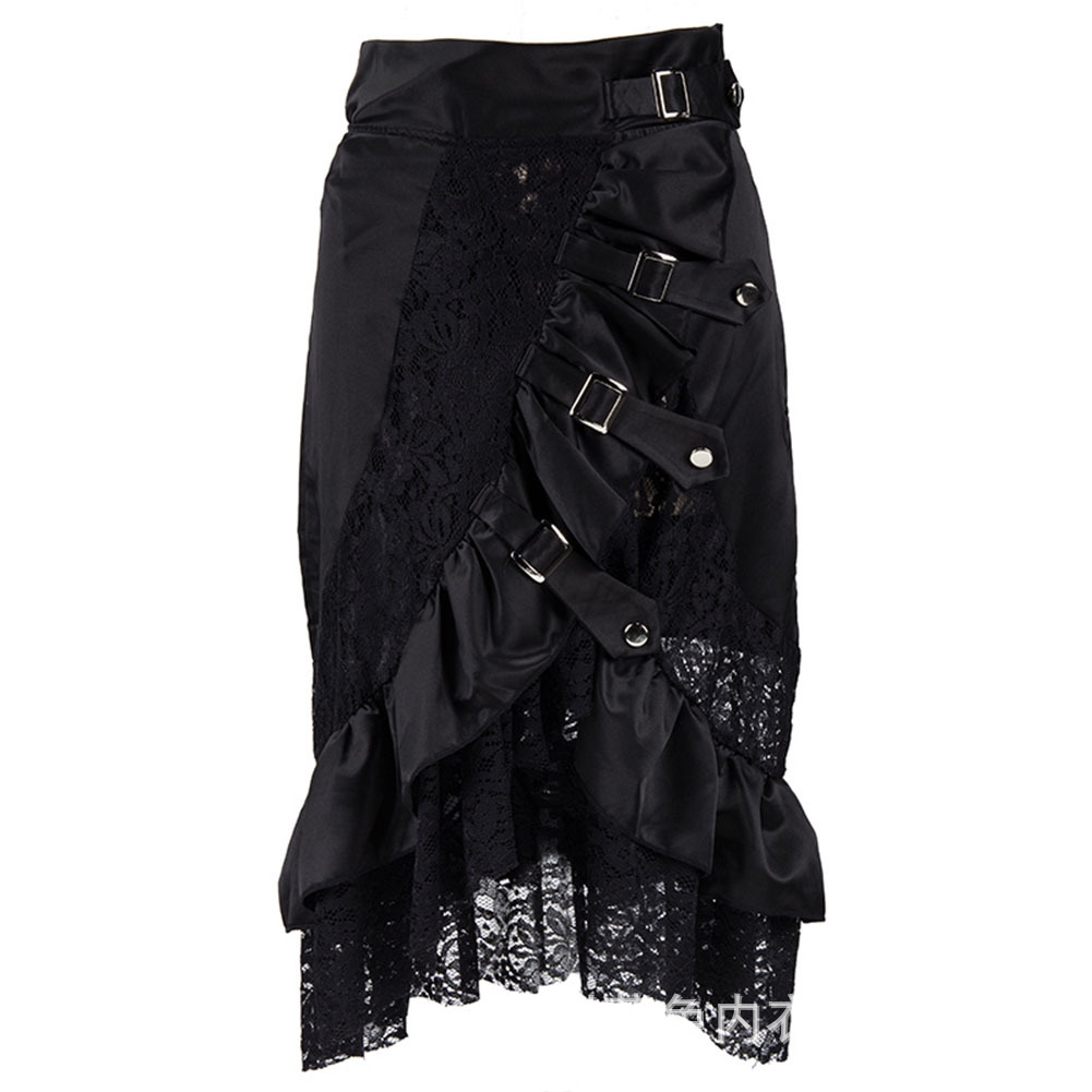 Victorian Black Satin & Renda  - Summer Victorian Clothing ulasan dan harga