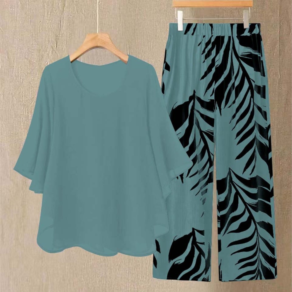 Setelan 2 potong atasan sifon  - Zara Summer Clothing For Women ulasan dan harga