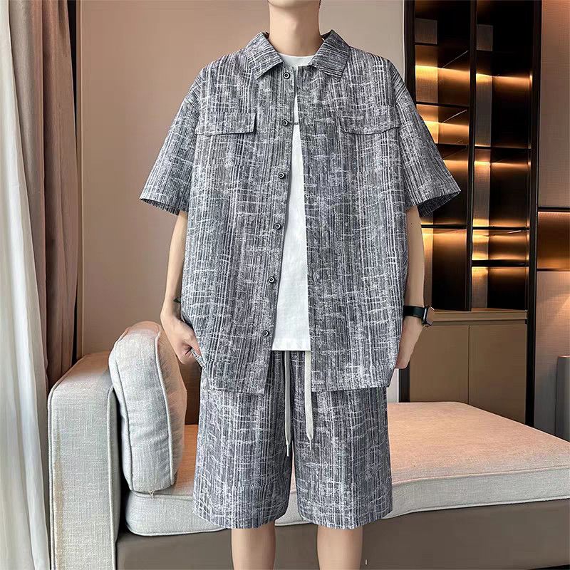 Set Pria Kemeja Lengan Setenga - Summer Clothing For A Beach ulasan dan harga