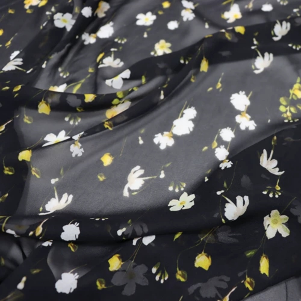 Kain Georgette Sutra Lembut Be - Soft Summer Yellow Clothing ulasan dan harga
