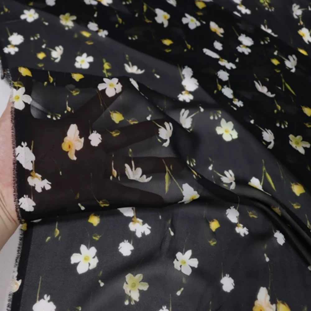 Kain Georgette Sutra Lembut Be - Soft Summer Yellow Clothing ulasan dan harga