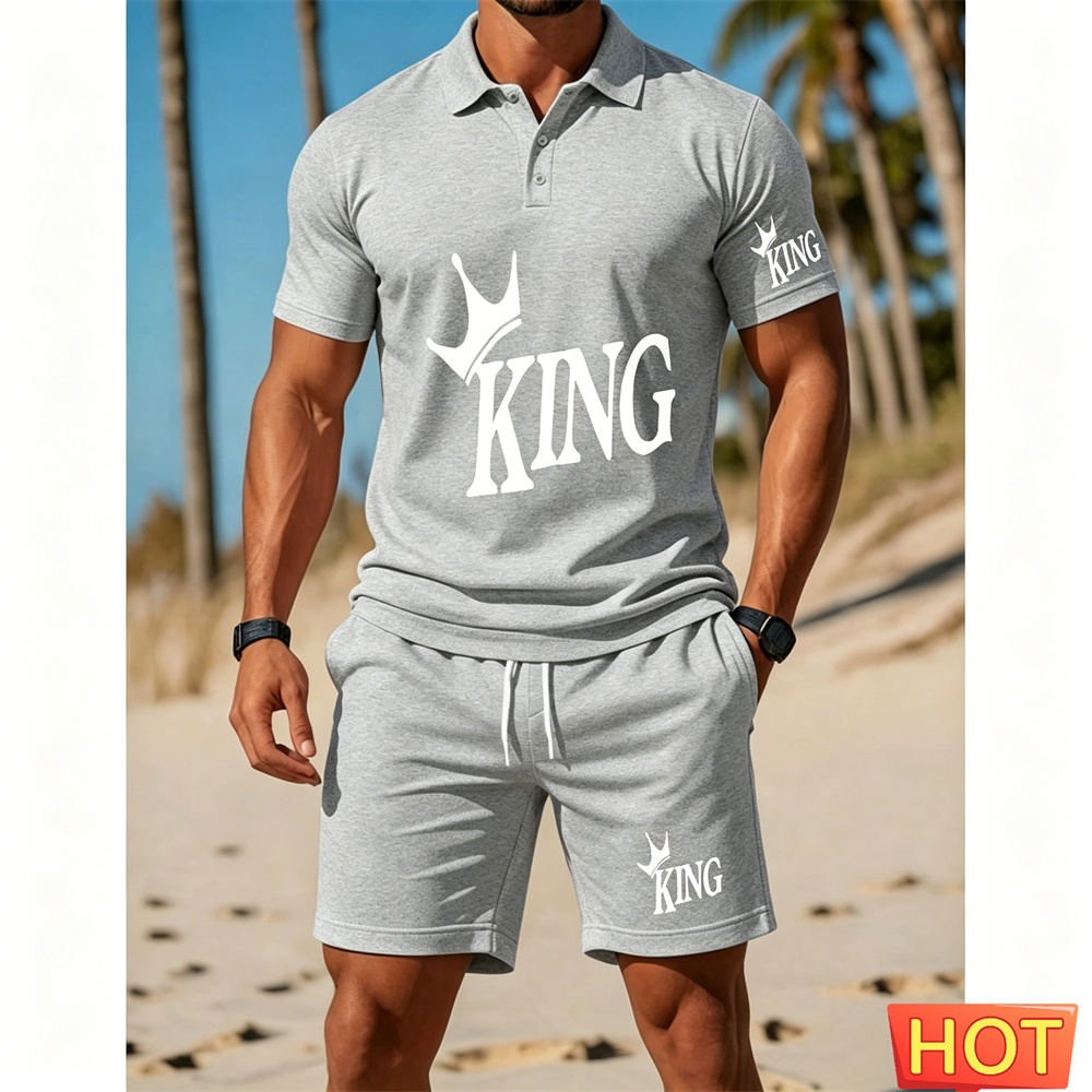 Setelan jas pria lengan pendek - Summer Vacation Clothing Men ulasan dan harga