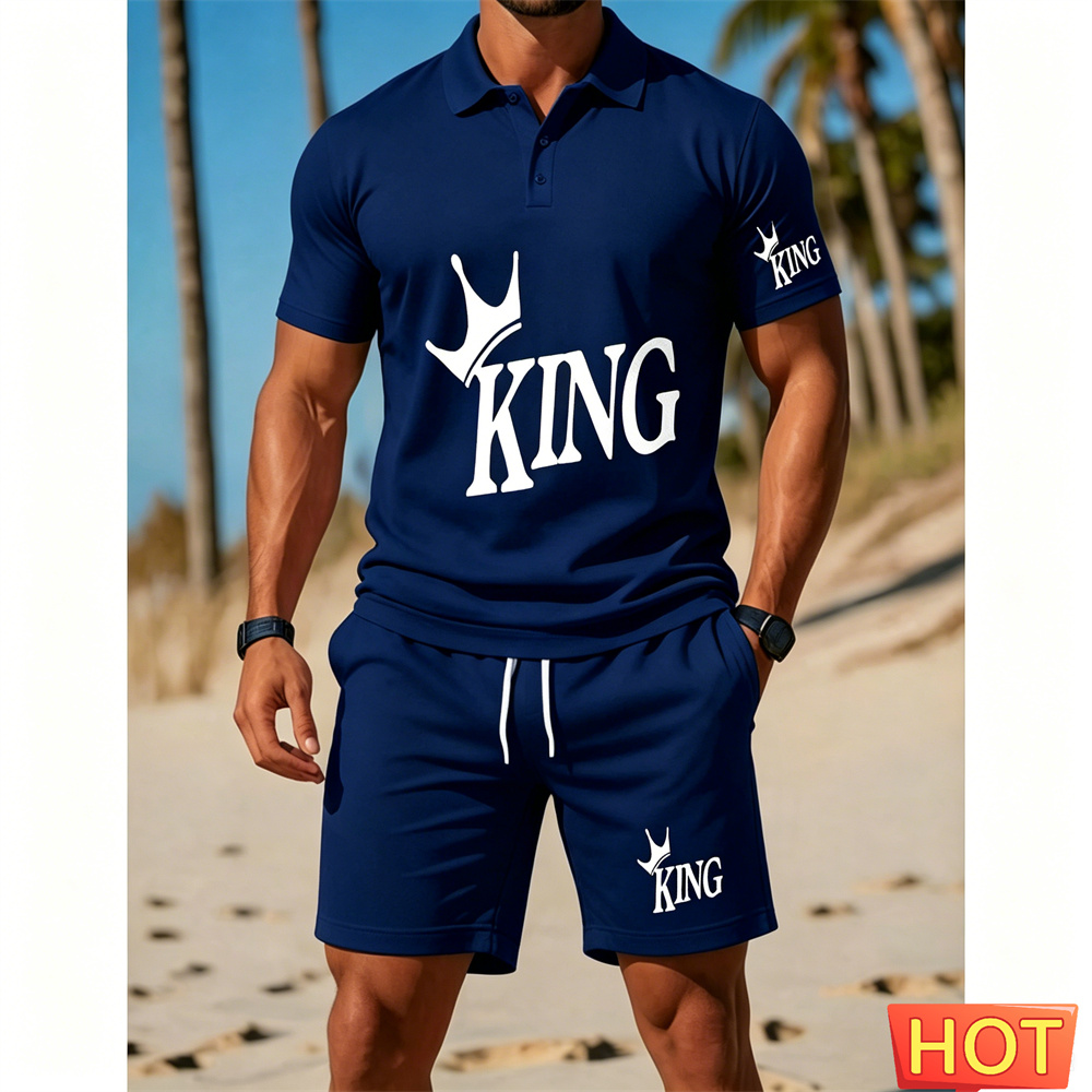 Setelan jas pria lengan pendek - Summer Vacation Clothing Men ulasan dan harga