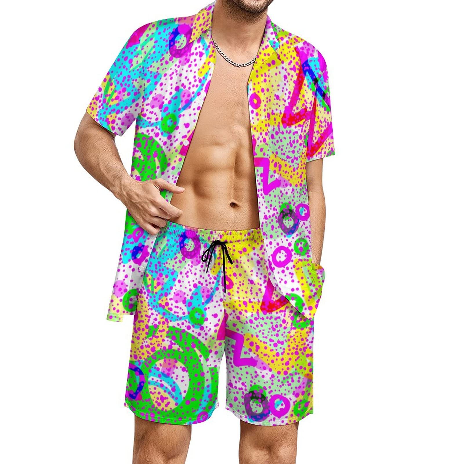 Setelan Kemeja Pria Motif Geom - Summer Clothing Guys ulasan dan harga