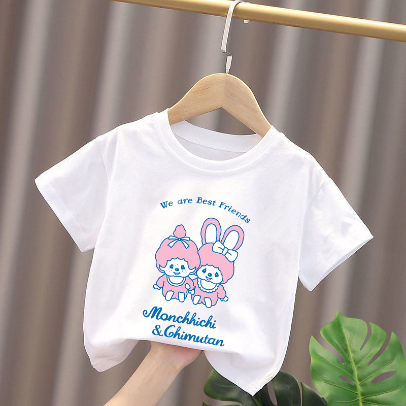 Kaus Anak-anak Monchhichi Kaus - Summer Clothing For Kids Girls ulasan dan harga