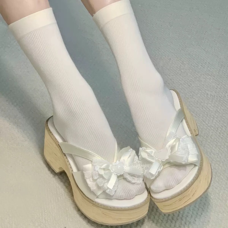 Sandal Platform Tebal Motif Ka - Summer Clothing Sale Women ulasan dan harga