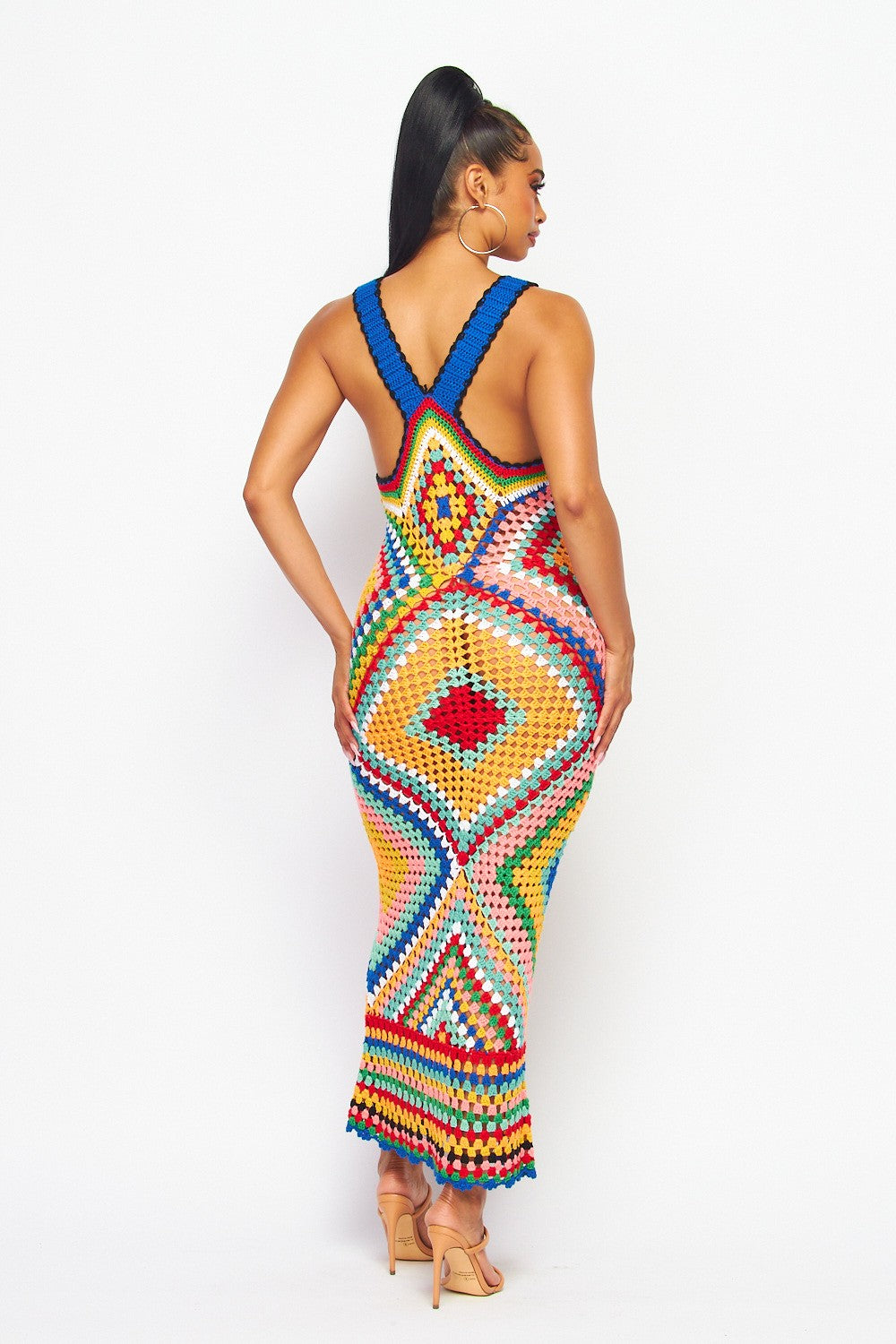 Gaun Maxi rajut buatan tangan  - Summer Clothing Colors ulasan dan harga