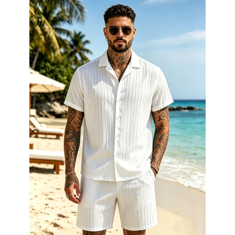 Setelan Kasual Musim Panas Pri - Summer Vacation Clothing Men ulasan dan harga