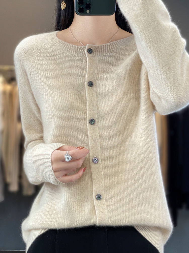 Kardigan Wol Merino 100% Wanit - Summer Clothing Yarn ulasan dan harga