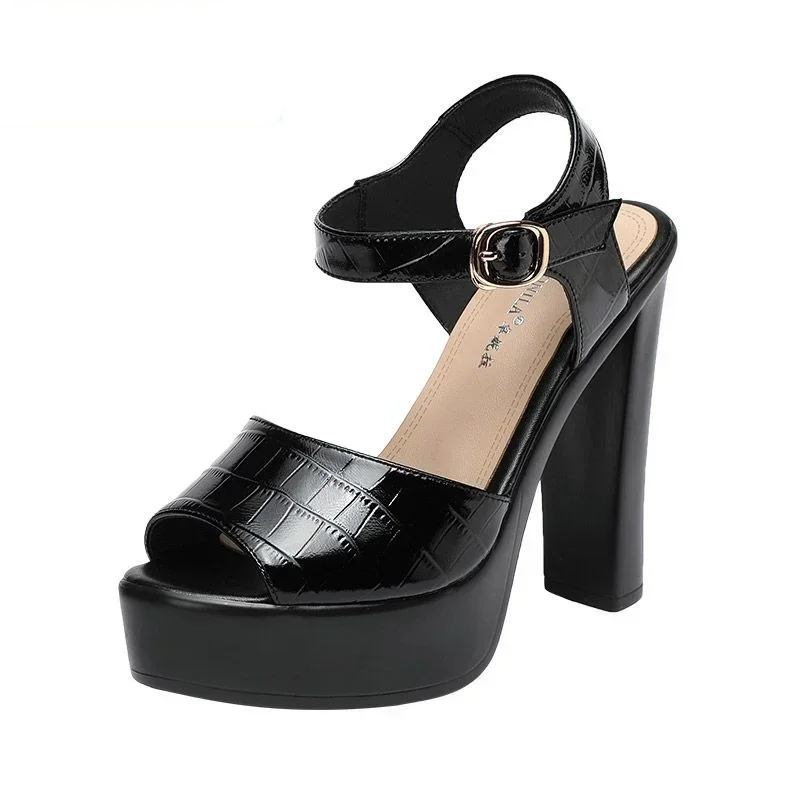Sandal Kulit Asli Fashion 10Cm - Summer Clothing Sale Women ulasan dan harga