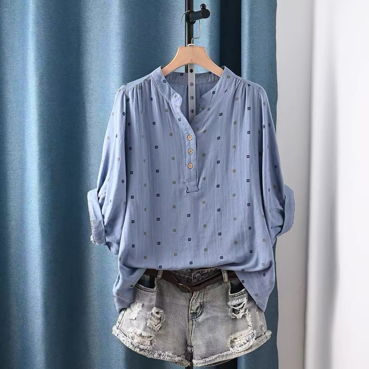 Blus Wanita 2026, Kemeja & Blu - Summer Clothing Yarn ulasan dan harga