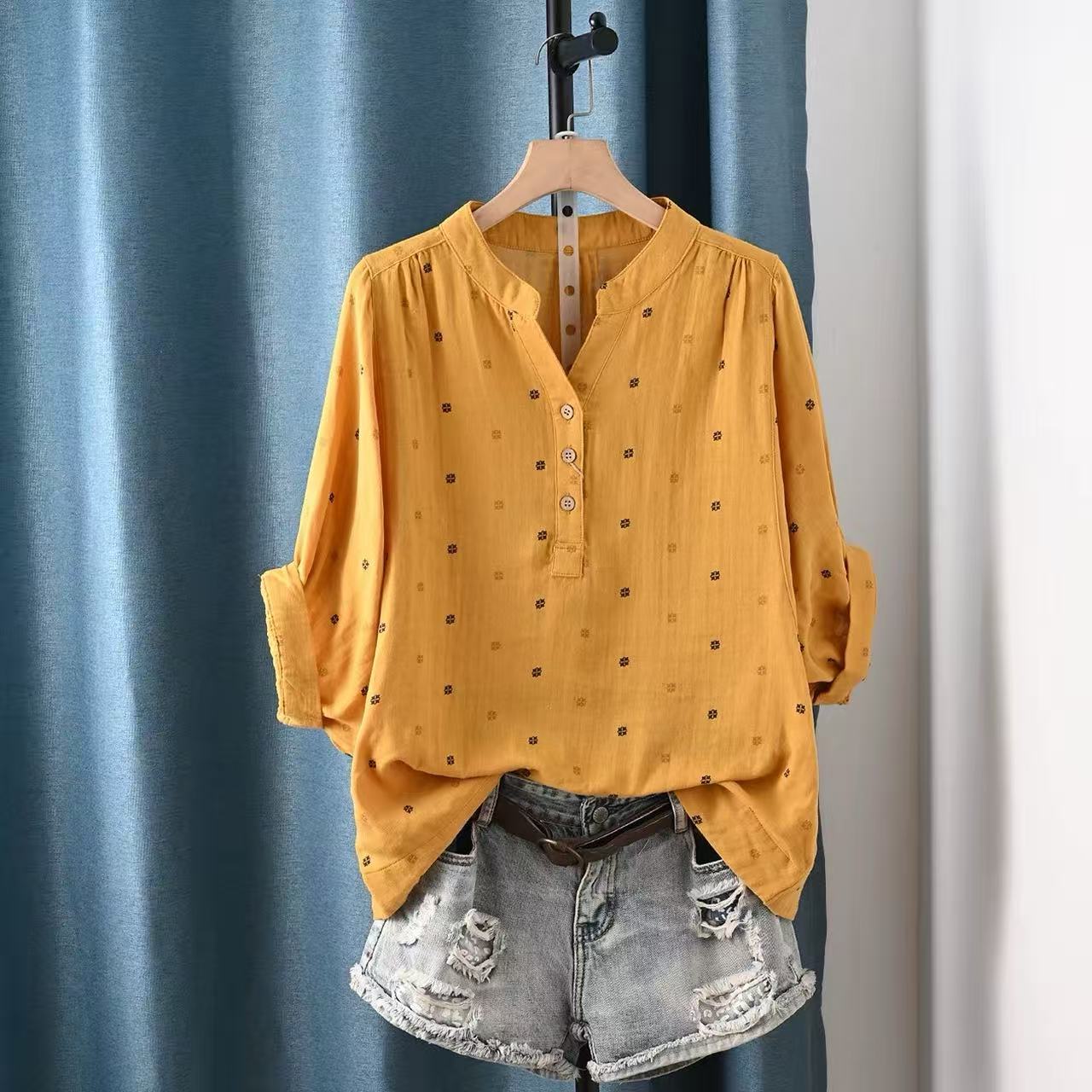 Blus Wanita 2026, Kemeja & Blu - Summer Clothing Yarn ulasan dan harga