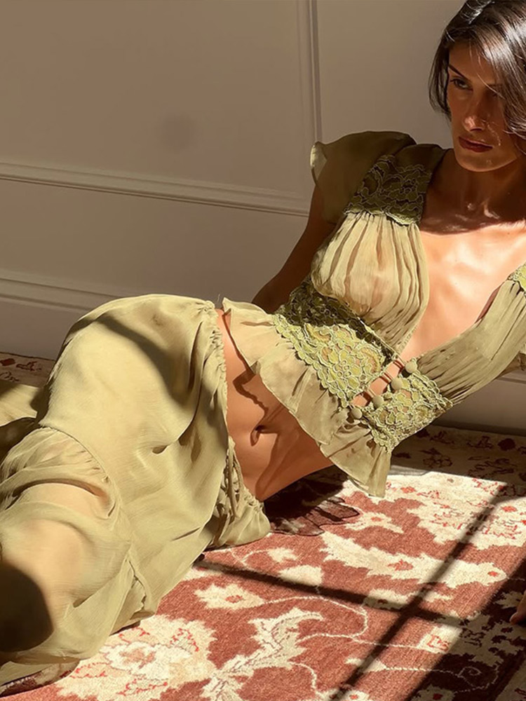 Setelan Rok dan Kemeja Wanita  - Summer Alt Clothing ulasan dan harga