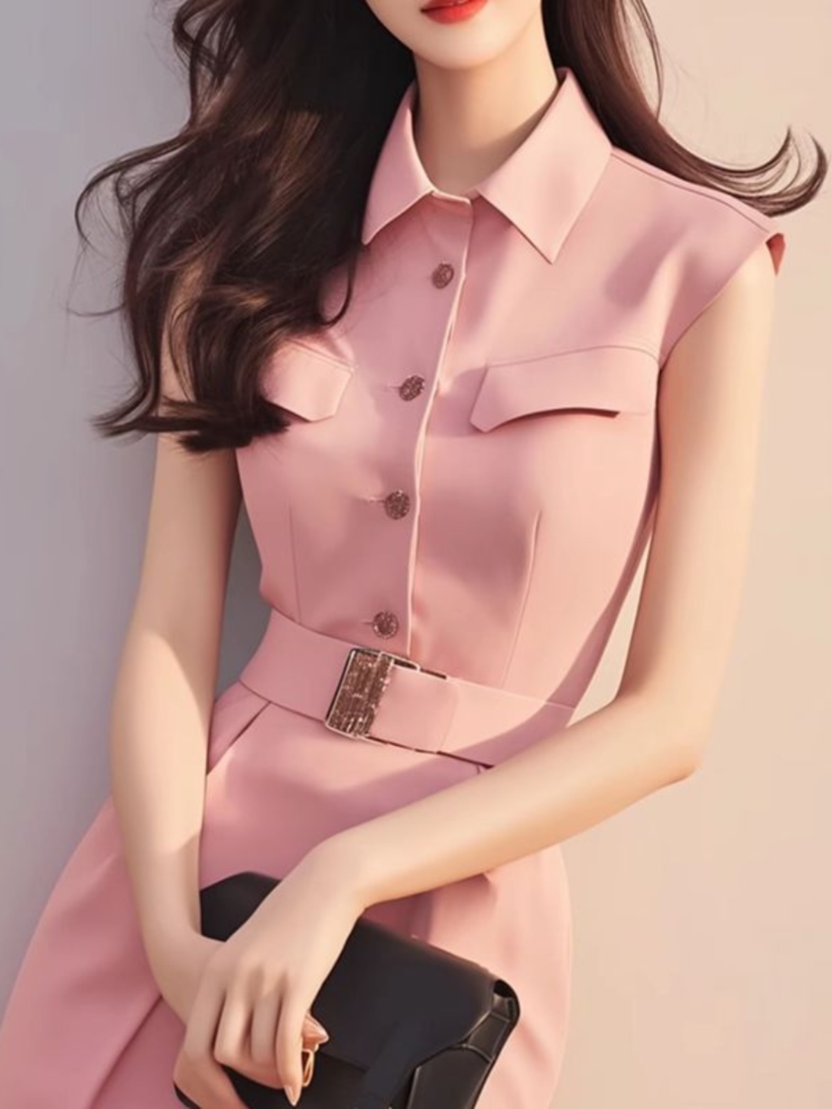 Gaun Panjang Pink Elegan Gaya  - Summer Line Clothing Brand ulasan dan harga