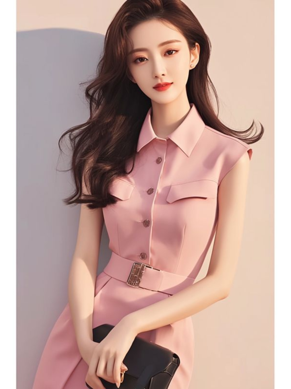 Gaun Panjang Pink Elegan Gaya  - Summer Line Clothing Brand ulasan dan harga