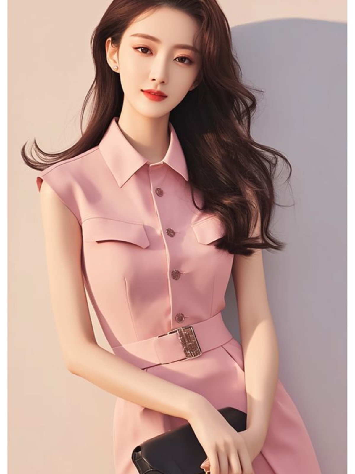 Gaun Panjang Pink Elegan Gaya  - Summer Line Clothing Brand ulasan dan harga
